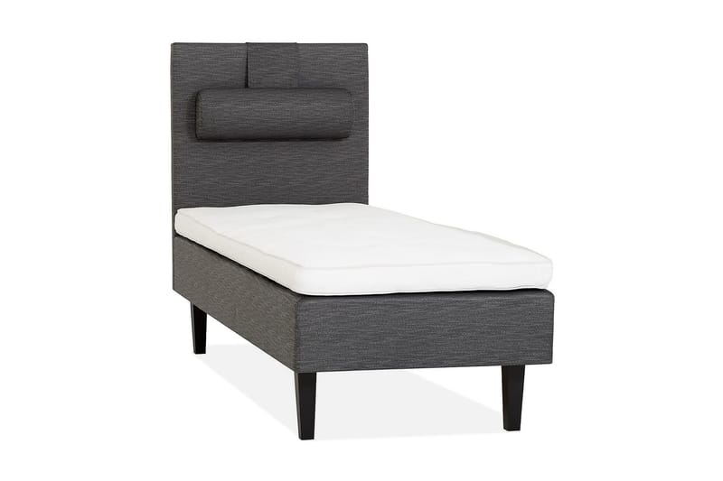 Viken Bas Rammeseng 80X200Cm, Grå, Konisk Eikeben