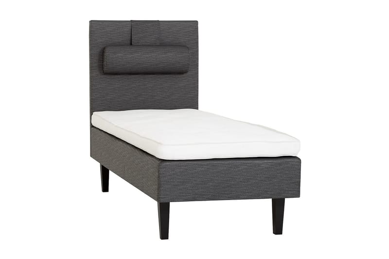 Viken Bas Rammeseng 80X200Cm - Grå, Konisk Svarte Ben - Møbler - Senger - Rammeseng