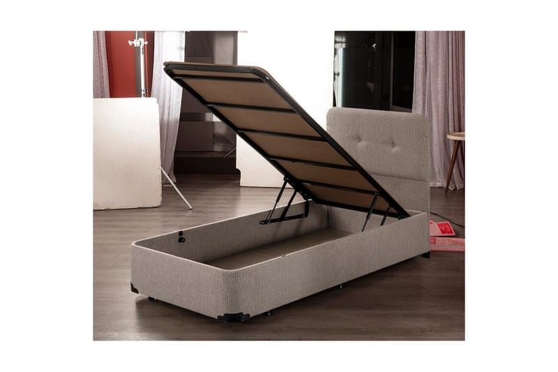 Enkeltsengunderdel Dasina Enkel Beige - 90 x 190 cm - Møbler - Senger - Sengeramme & sengestamme