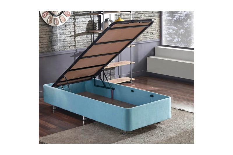 Enkeltsengunderdel Koselig enkel lyseblå - 100 x 200 cm - Møbler - Senger - Sengeramme & sengestamme