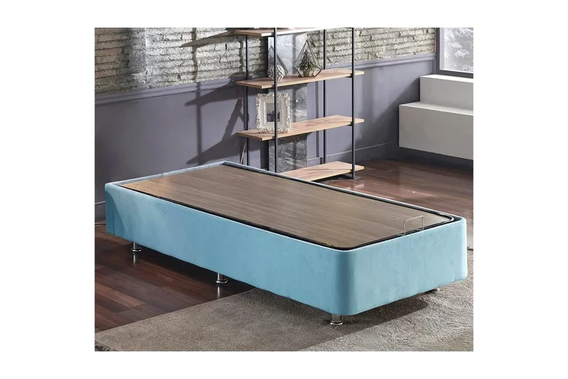 Enkeltsengunderdel Koselig enkel lyseblå, 90 x 190 cm