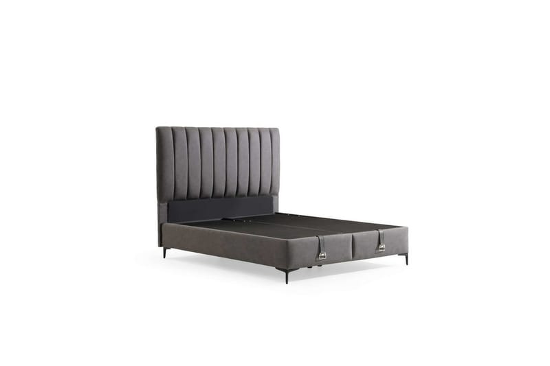 Enkeltsengunderdel og Hodegjerde Glenurenora Grå - 100 x 38 x 200 cm - Møbler - Senger - Sengeramme & sengestamme