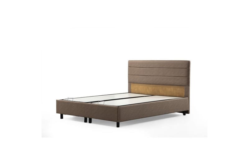 Enkeltsengunderdel og Hodegjerde Selora Brun - 120 x 110 x 200 cm - Møbler - Senger - Sengeramme & sengestamme