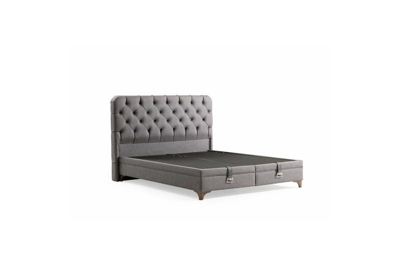 Enkeltsengunderdel og Hodegjerde Sorang Grå - 104 x 35 x 200 cm - Møbler - Senger - Rammeseng