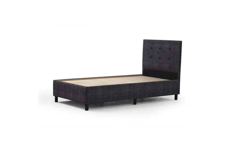 Enkeltsengunderdel og Hodegjerde Pilode Antrasitt - 120 x 107 x 204 cm - Møbler - Senger - Sengeramme & sengestamme