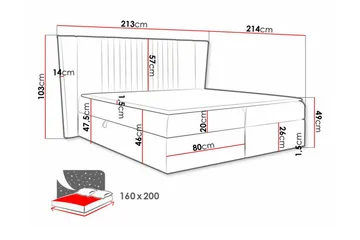 Boisdale Kontinentalseng 160x200 cm - Møbler - Senger - Familieseng