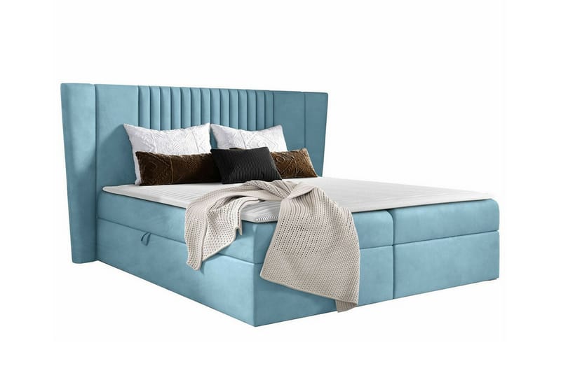 Boisdale Kontinentalseng 180x200 cm - Turkis - Møbler - Senger - Familieseng