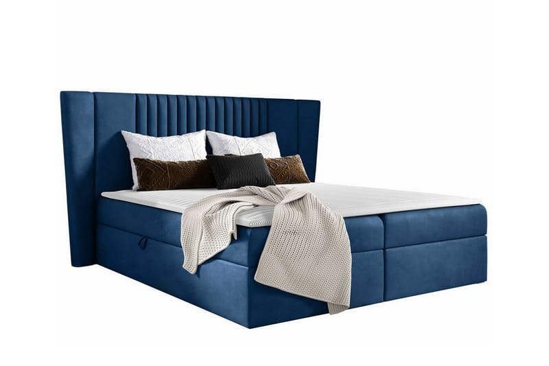Boisdale Kontinentalseng 200x200 cm - Blå/BL1 - Møbler - Senger - Familieseng