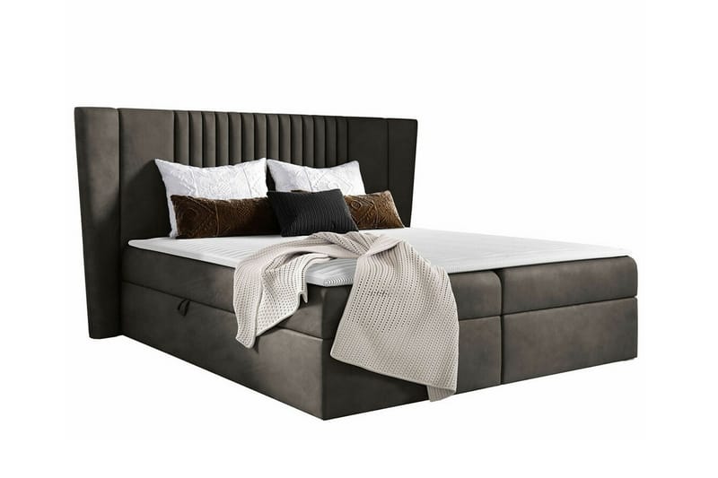 Boisdale Kontinentalseng 200x200 cm - Mørkebrun - Møbler - Senger - Familieseng