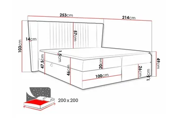 Boisdale Kontinentalseng 200x200 cm - Møbler - Senger - Familieseng