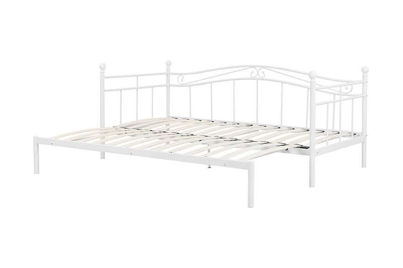 Lutebo Seng 160x200 cm - Hvit - Møbler - Senger - Familieseng