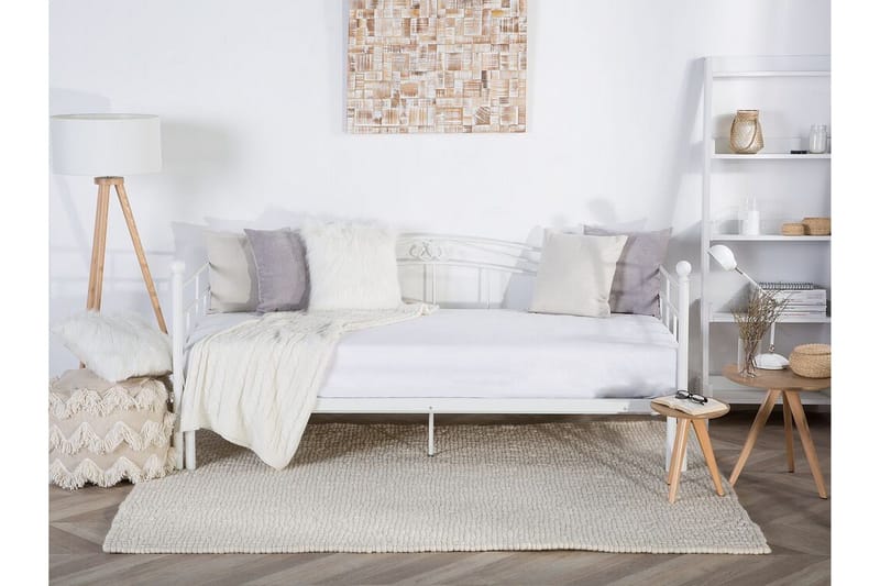 Lutebo Seng 160x200 cm - Hvit - Møbler - Senger - Gjesteseng & ekstraseng - Uttrekkbar seng