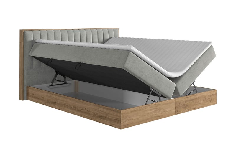 Oppbevaringsseng HARMONY 140x200 - Beige - Møbler - Senger - Familieseng