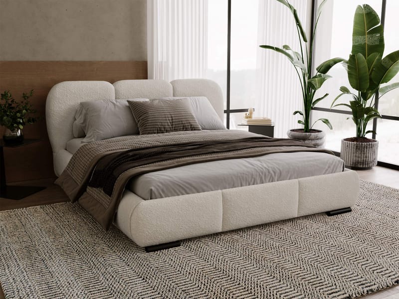 Fito sengeramme med oppbevaring 160x200 cm - beige - Møbler - Senger - Sengeramme & sengestamme