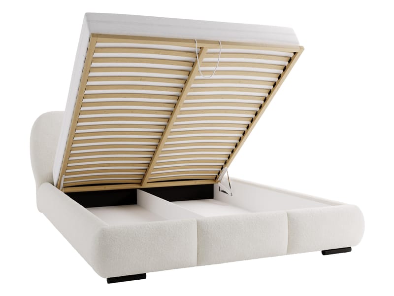 Fito sengeramme med oppbevaring 200x200 cm - beige - Møbler - Senger - Sengeramme & sengestamme