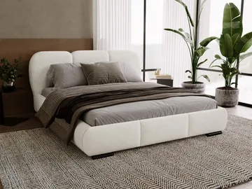 Fito sengeramme med oppbevaring 200x200 cm - beige - Møbler - Senger - Sengeramme & sengestamme