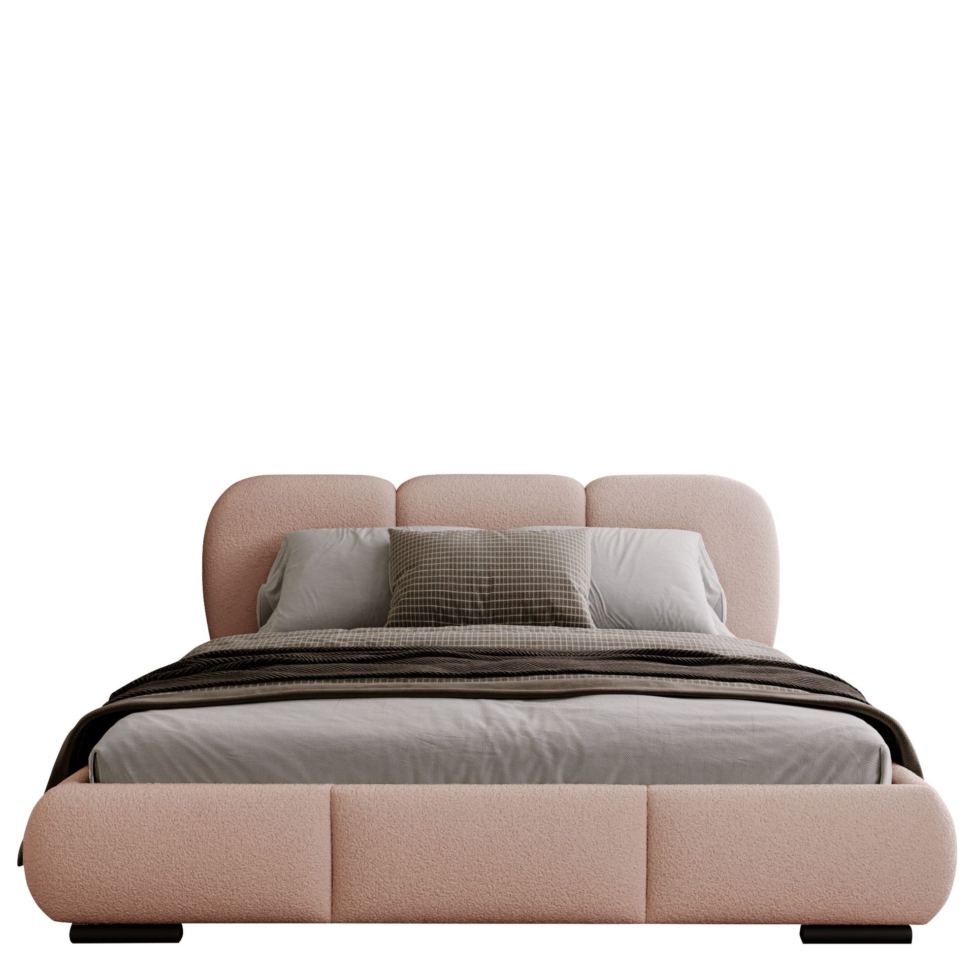 Fito sengeramme med oppbevaring 200x200 cm - rosa