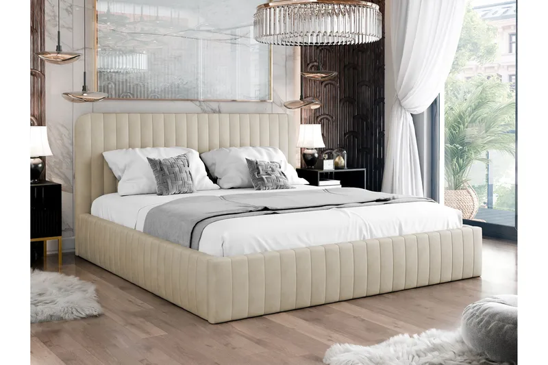 Flanna Sengeramme 160x200 cm - Beige - Møbler - Senger - Sengeramme & sengestamme