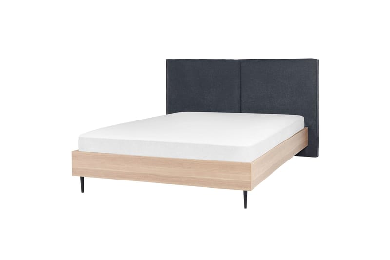 Flint Sengramme 160x200 cm, Grå/Lyst tre/Svart