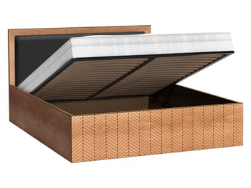Fonti Sengeramme 160x200 cm med Oppbevaring og Løftefunksjon - Brun|svart - Møbler - Senger - Sengeramme & sengestamme