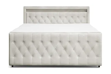 Franco Light komplett sengesett med oppbevaring LED-belysning 180x200 cm