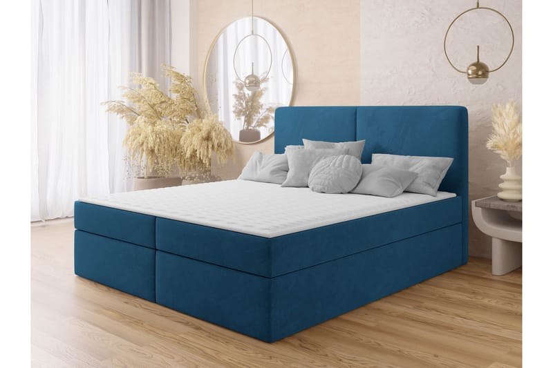 Garris Sengpakke Kontinentalseng 140x200 cm - Blå - Møbler - Senger - Komplett sengepakke