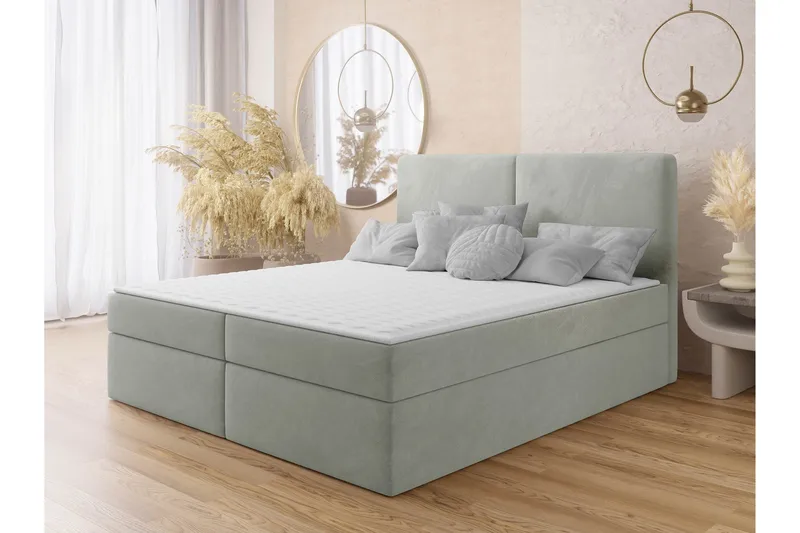 Garris Sengpakke Kontinentalseng 140x200 cm - Lys grå - Møbler - Senger - Komplett sengepakke