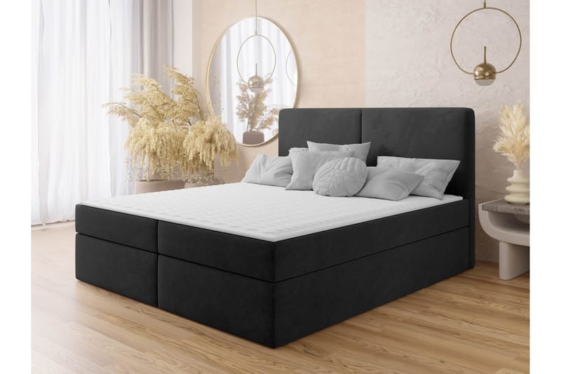 Garris Sengpakke Kontinentalseng 140x200 cm - Svart - Møbler - Senger - Komplett sengepakke