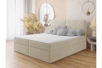 Garris Sengpakke Kontinentalseng 160x200 cm - Beige - Møbler - Senger - Komplett sengepakke