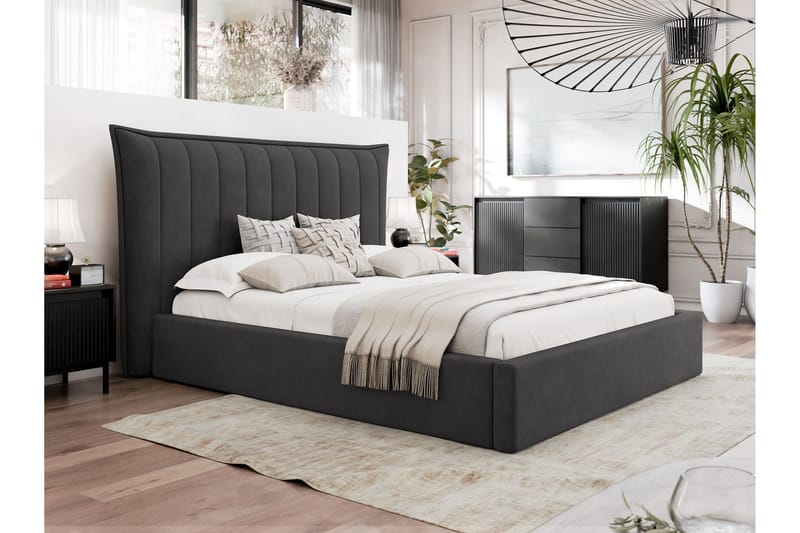 Garson Sengeramme 160x200 cm - Mørk grå - Møbler - Senger - Sengeramme & sengestamme