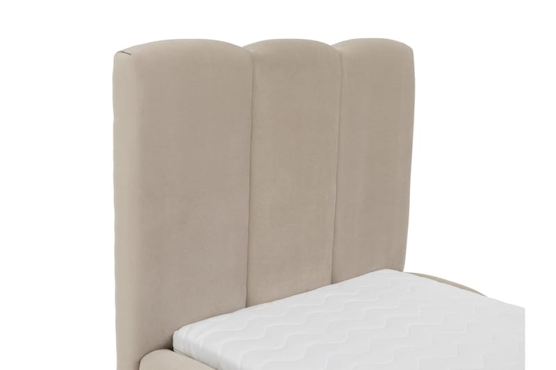 Gioia Sengeramme med Oppbevaring 90x200 cm - Beige - Møbler - Senger - Sengeramme & sengestamme