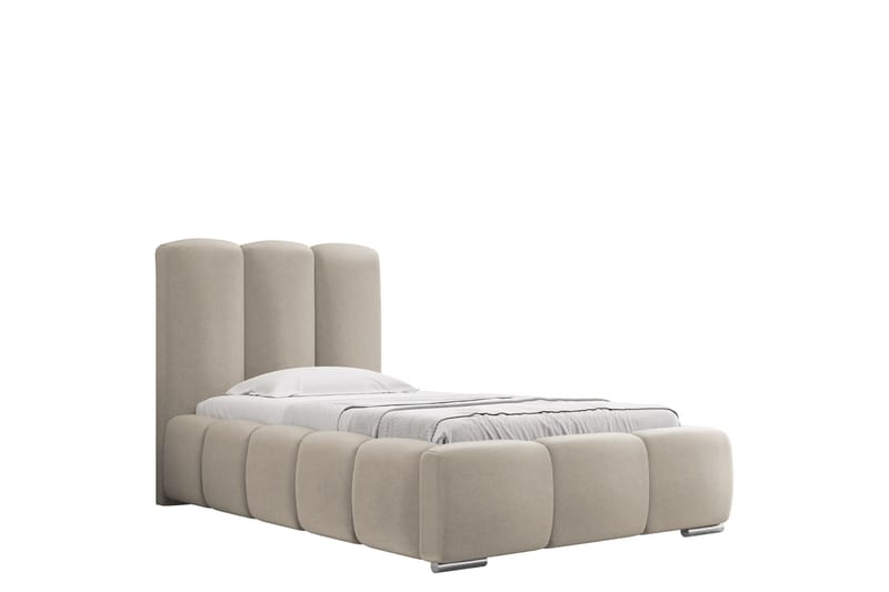 Gioia Sengeramme med Oppbevaring 90x200 cm - Beige - Møbler - Senger - Sengeramme & sengestamme