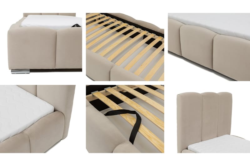 Gioia Sengeramme med Oppbevaring 90x200 cm - Blå - Møbler - Senger - Sengeramme & sengestamme