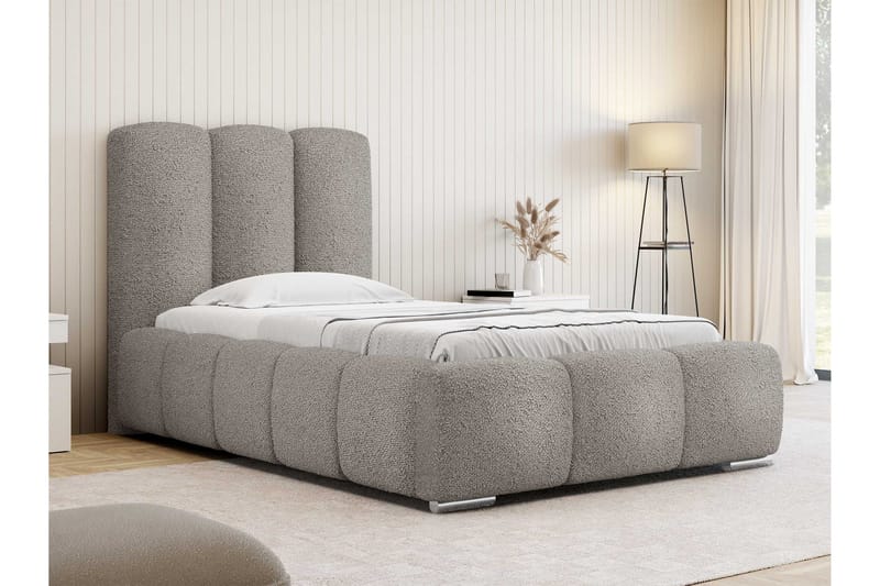 Gioia Sengeramme med Oppbevaring 90x200 cm - Grå - Møbler - Senger - Sengeramme & sengestamme