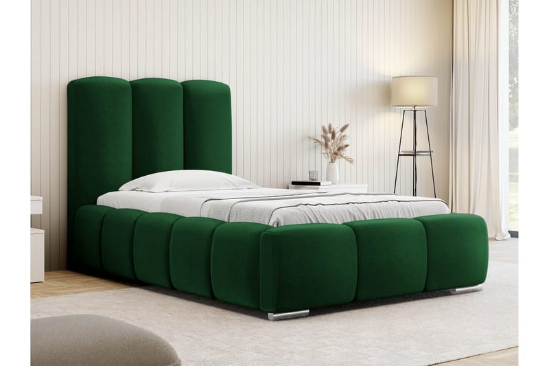Gioia Sengeramme med Oppbevaring 90x200 cm - Grønn - Møbler - Senger - Sengeramme & sengestamme