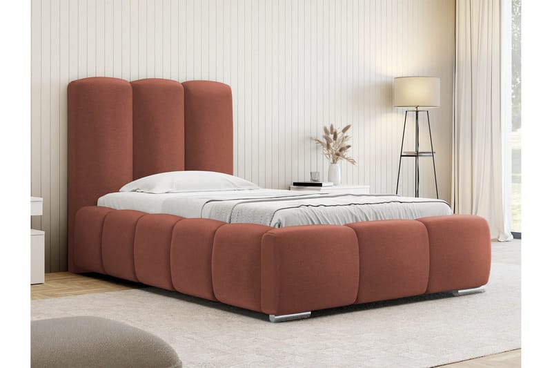 Gioia Sengeramme med Oppbevaring 90x200 cm - Rosa - Møbler - Senger - Sengeramme & sengestamme