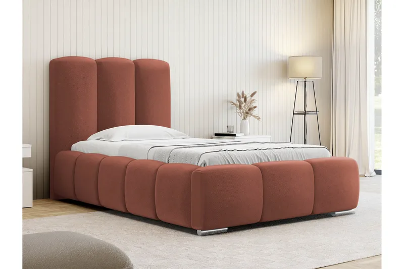 Gioia Sengeramme med Oppbevaring 90x200 cm - Rosa - Møbler - Senger - Sengeramme & sengestamme