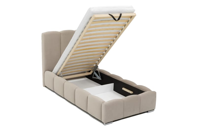 Gioia Sengeramme med Oppbevaring 90x200 cm - Svart - Møbler - Senger - Sengeramme & sengestamme