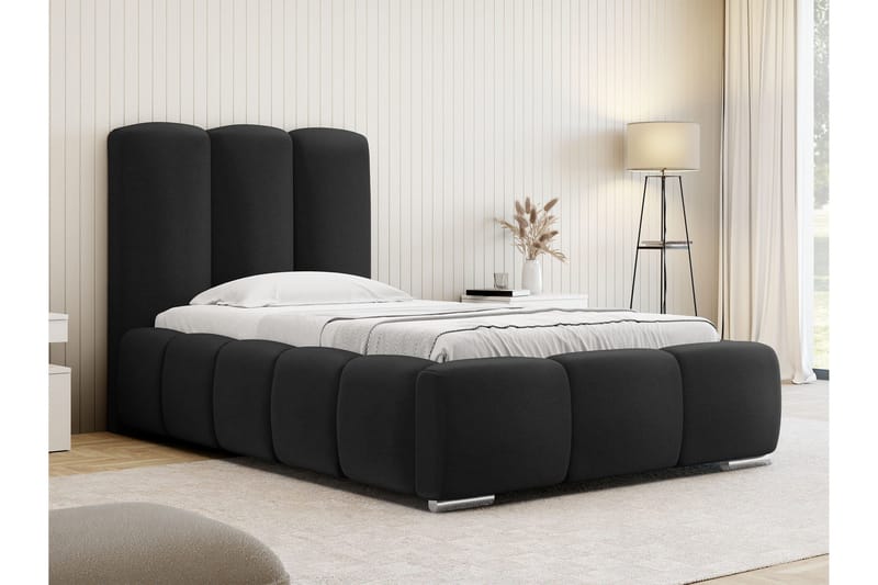 Gioia Sengeramme med Oppbevaring 90x200 cm - Svart - Møbler - Senger - Sengeramme & sengestamme