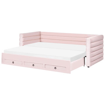 Barneseng Meudon - Pastellrosa - Møbler - Barnemøbler - Barneseng & Juniorseng - Barneseng med oppbevaring