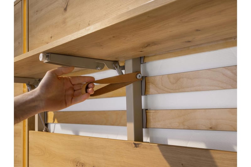 Rauk Sengeskap 131x228 cm - Beige - Møbler - Senger - Gjesteseng & ekstraseng - Skapseng