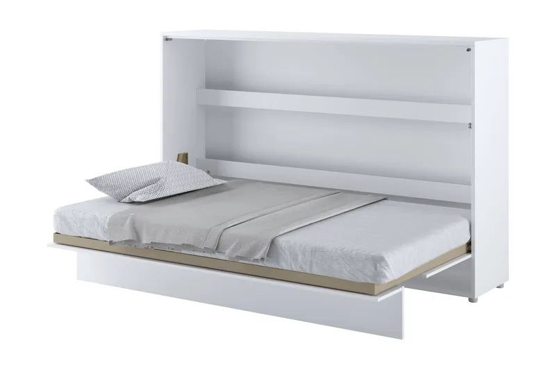 Rauk Sengeskap Sammenleggbar Sengbar 120x200 cm Rektangulær i Malt Tre - Hvit - Møbler - Senger - Gjesteseng & ekstraseng - Skapseng