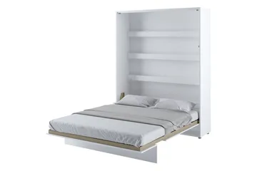 Rauk Sengeskap Sammenleggbar Sengbar 160x200 cm Rektangulær i Malt Tre - Hvit - Møbler - Senger - Gjesteseng & ekstraseng - Skapseng