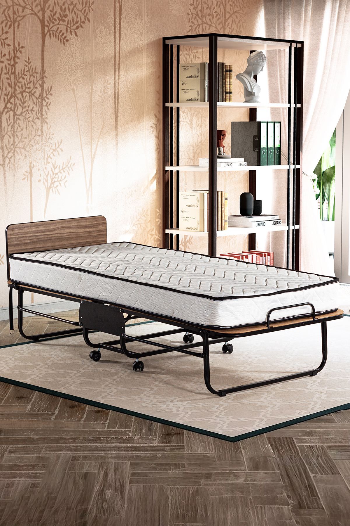 Remina Klappseng 80x190 cm - Svart/hvit