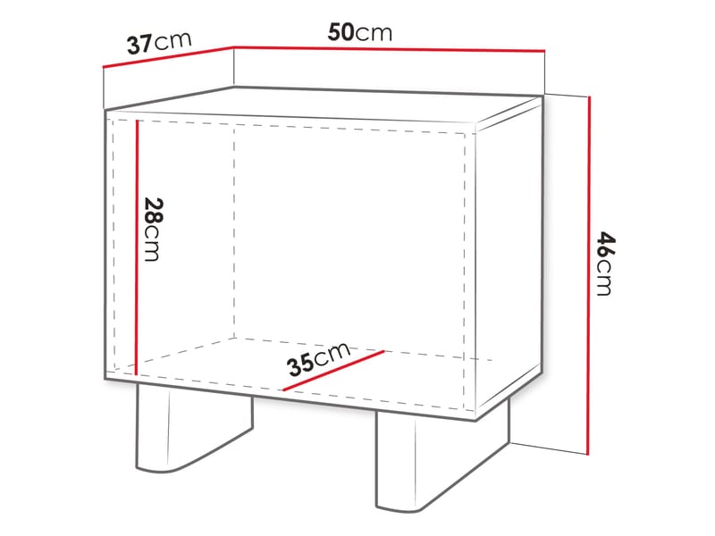 Seylar Nattbord 50 cm - Møbler - Bord - Avlastningsbord - Sengebord & nattbord