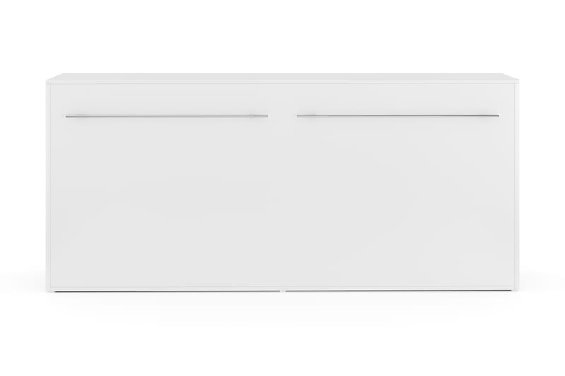 Compact Horisontelt Sengeskap 90x200 Inkl Basic Madrass - Hvit - Møbler - Senger - Gjesteseng & ekstraseng - Skapseng