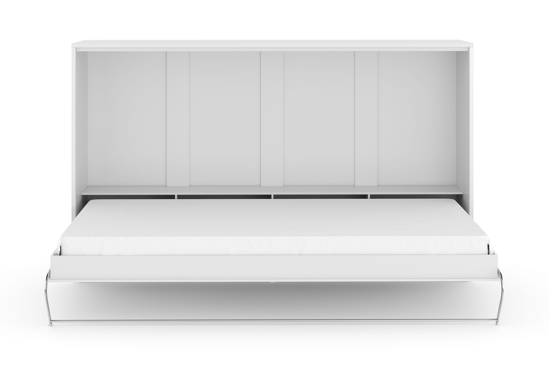 Compact Sengekabinett Horisontalt Uttrekkbar Veggseng 120x200 cm - Hvit - Møbler - Senger - Gjesteseng & ekstraseng - Skapseng