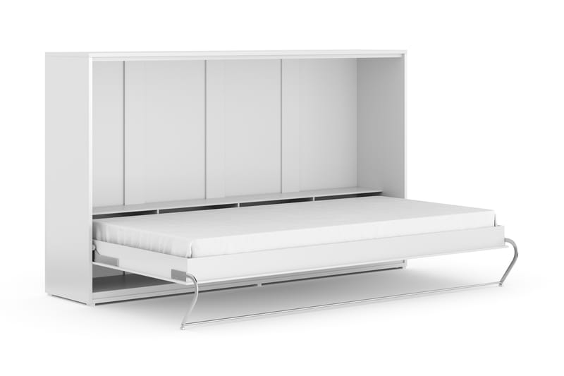 Compact SkapSeng Horisontal 120x200 - Hvit Highgloss - Møbler - Senger - Gjesteseng & ekstraseng - Skapseng
