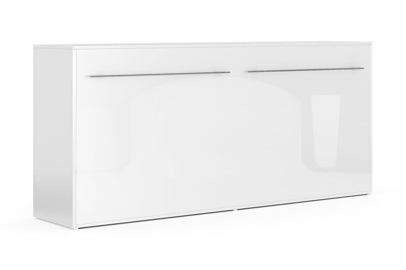 Compact Skapseng Horisontal 90x200 - Hvit Høyglans - Møbler - Senger - Gjesteseng & ekstraseng - Skapseng