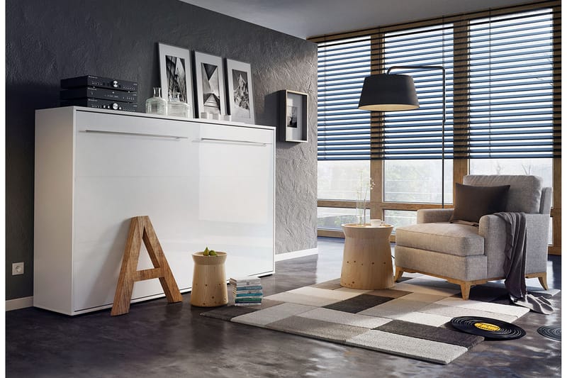 Concept Pro Sengeskap 215x157x137 cm - Hvit - Møbler - Senger - Gjesteseng & ekstraseng - Skapseng